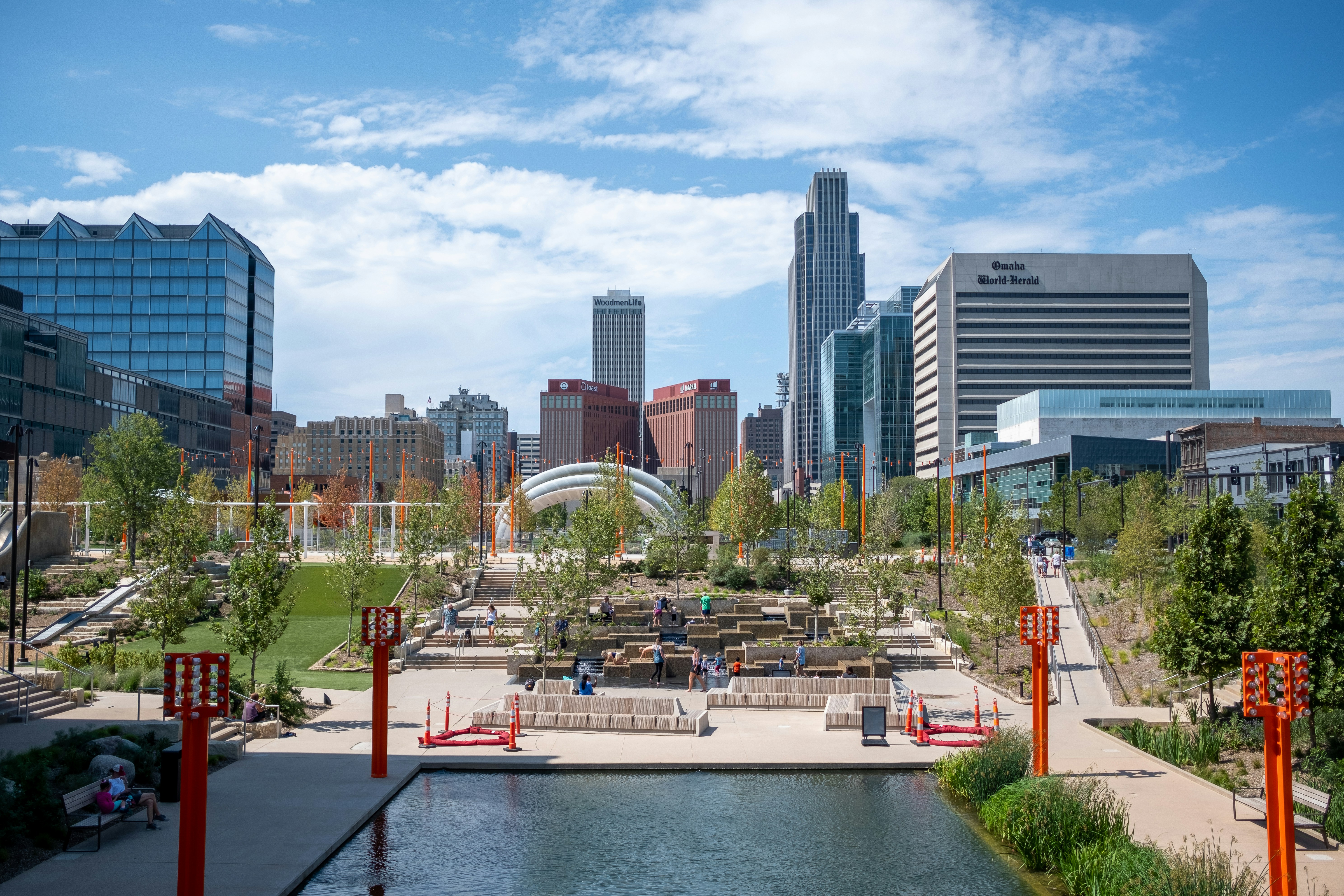 Multifamily market — urban park and downtown skyline